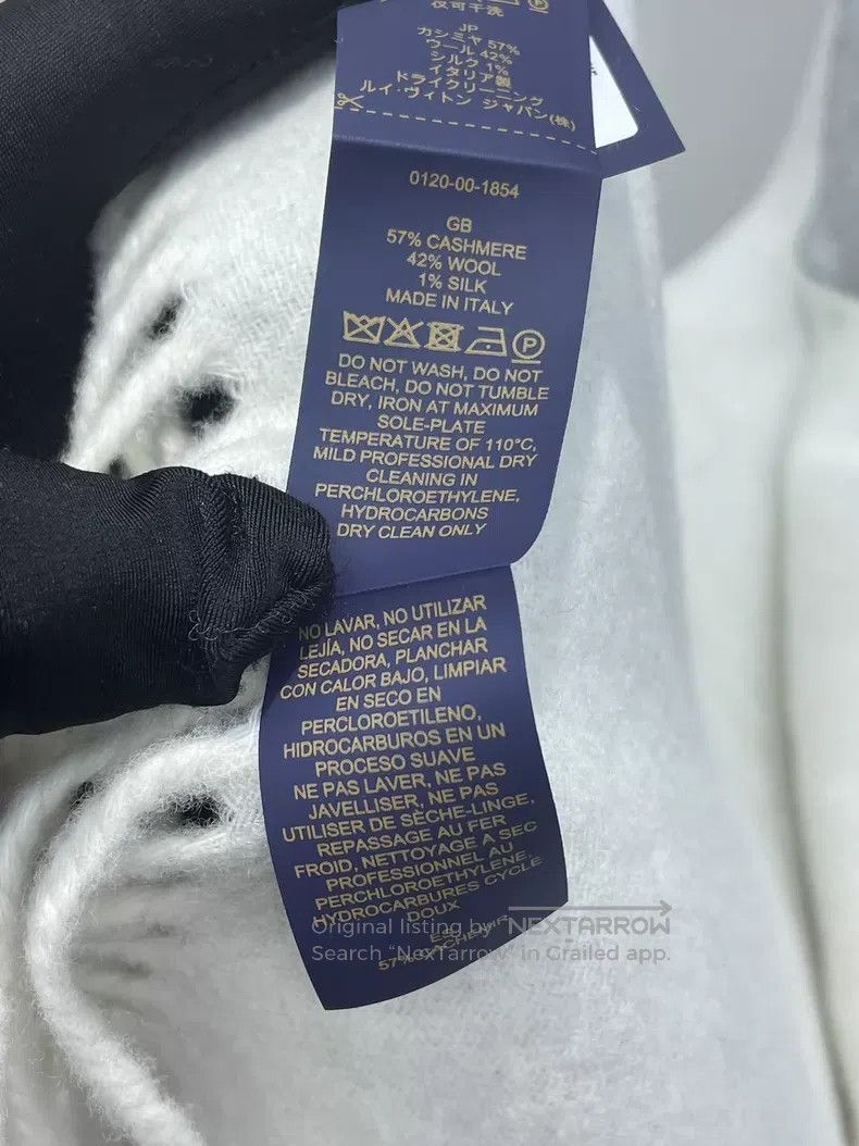 Louis Vuitton Louis Vuitton Grey presbyopic single face cashmere fringe Size ONE SIZE - 4 Thumbnail