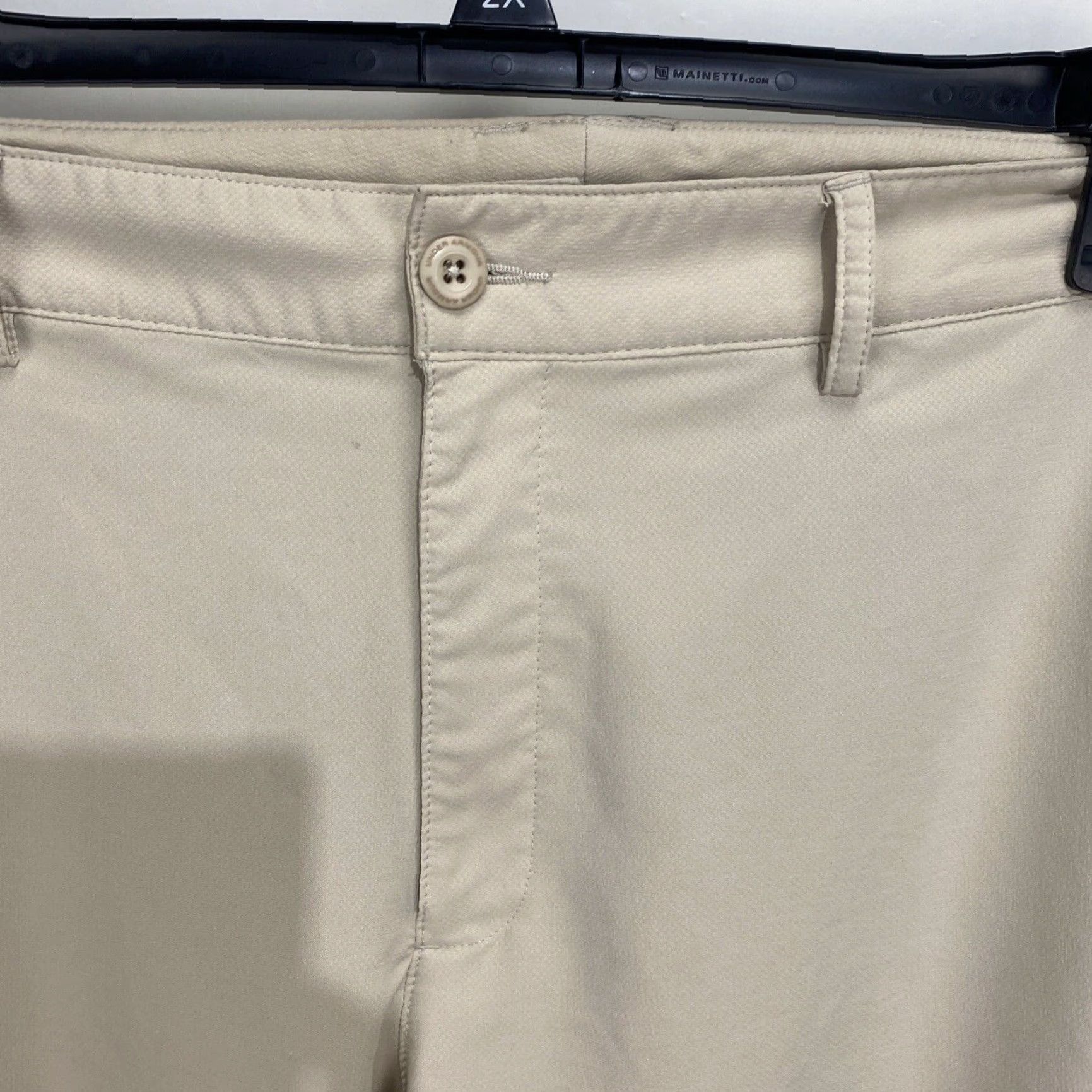 Under Armour Under Armour Pants Coach 5-Pocket Stretch Beig e Tan Regular Men 37x32 Size US 37 - 2 Thumbnail