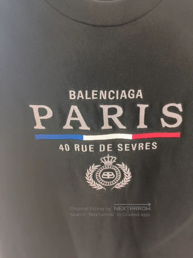 Balenciaga Balenciaga Crown wheat ear embroidery logo T-shirt Size US S / EU 44-46 / 1 - 3 Thumbnail