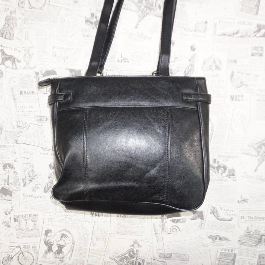 Vintage OSFA - black essential pocket cargo style shoulder bag purse Size ONE SIZE - 4 Thumbnail