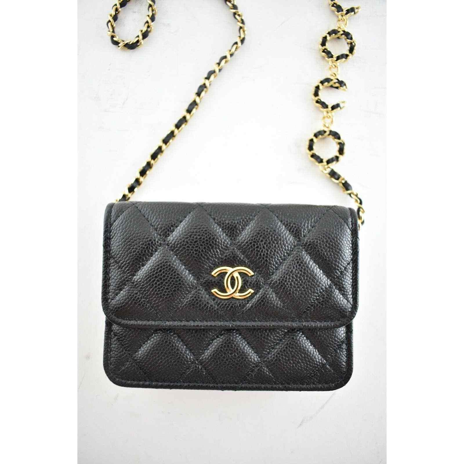 Chanel Chanel Mini Wallet On Chain Gold COCO Shoulder Crossbody Bag Size ONE SIZE - 5 Thumbnail