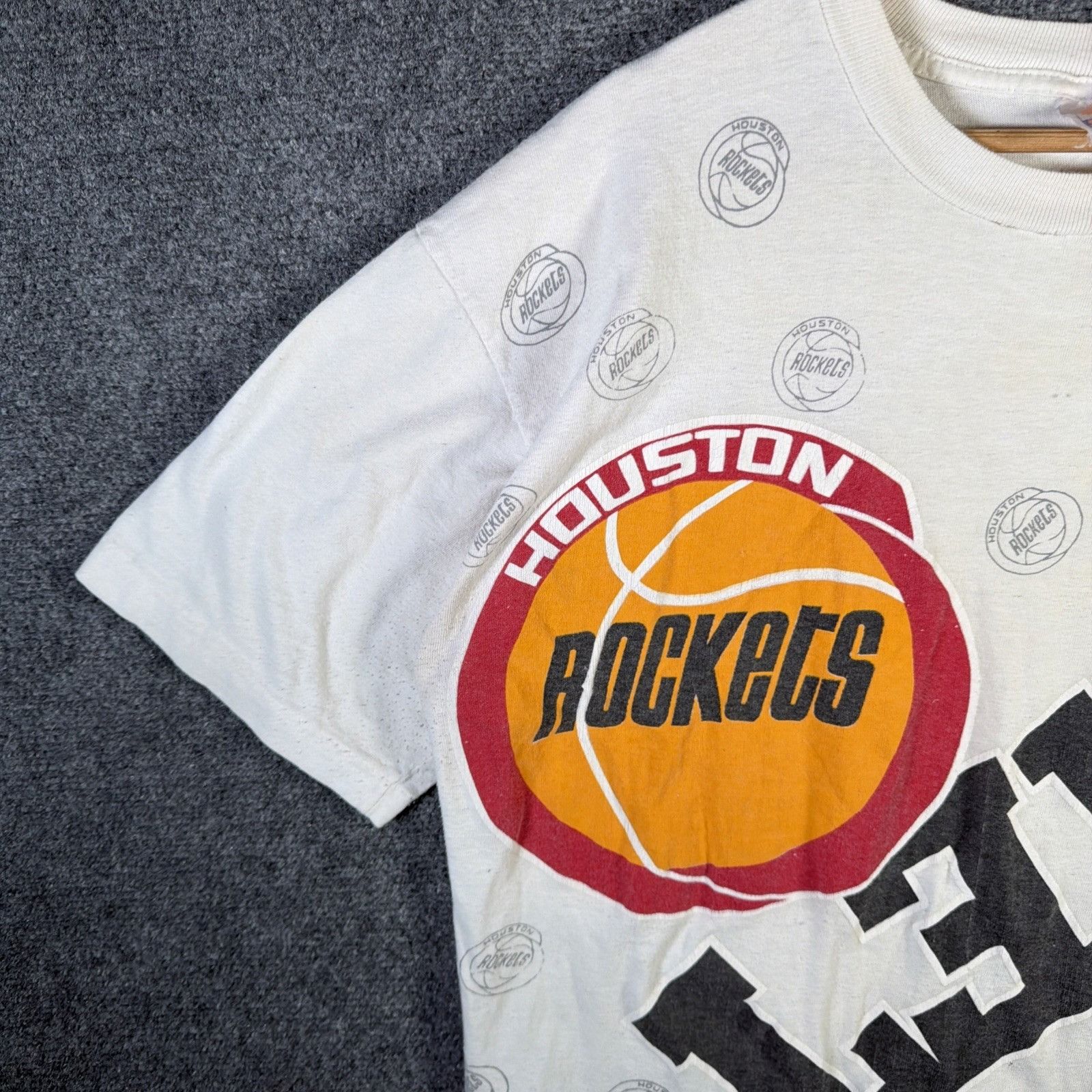 NBA Vintage Houston Rockets Shirt Mens XL White 90s NBA Size US XL / EU 56 / 4 - 4 Thumbnail