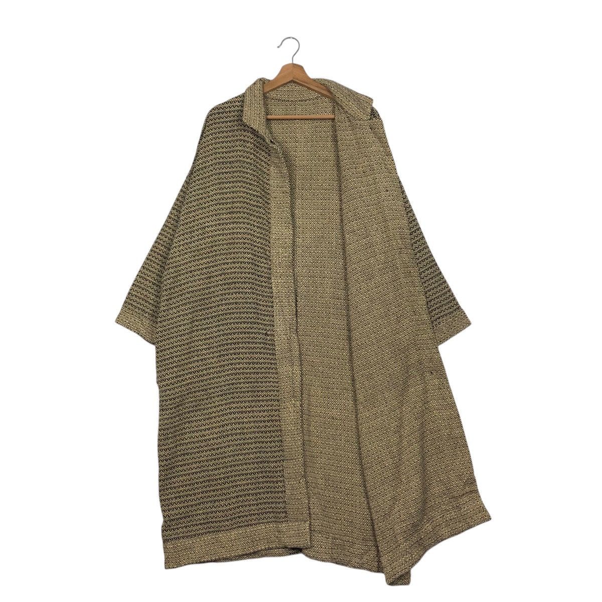 Japanese Brand × Vintage 📌Vintage Long Jacket Herringbone Unbranded Issey Miyake Size US M / EU 48-50 / 2 - 13 Thumbnail