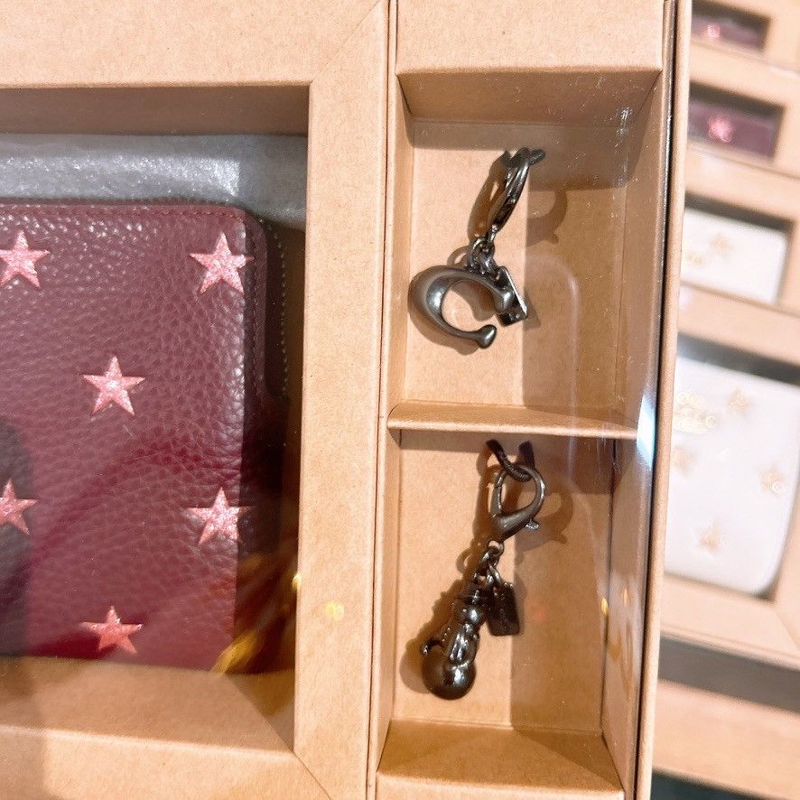 Coach Boxed Corner Zip Wristlet With Star Print And Charms CX174 Size ONE SIZE - 4 Thumbnail