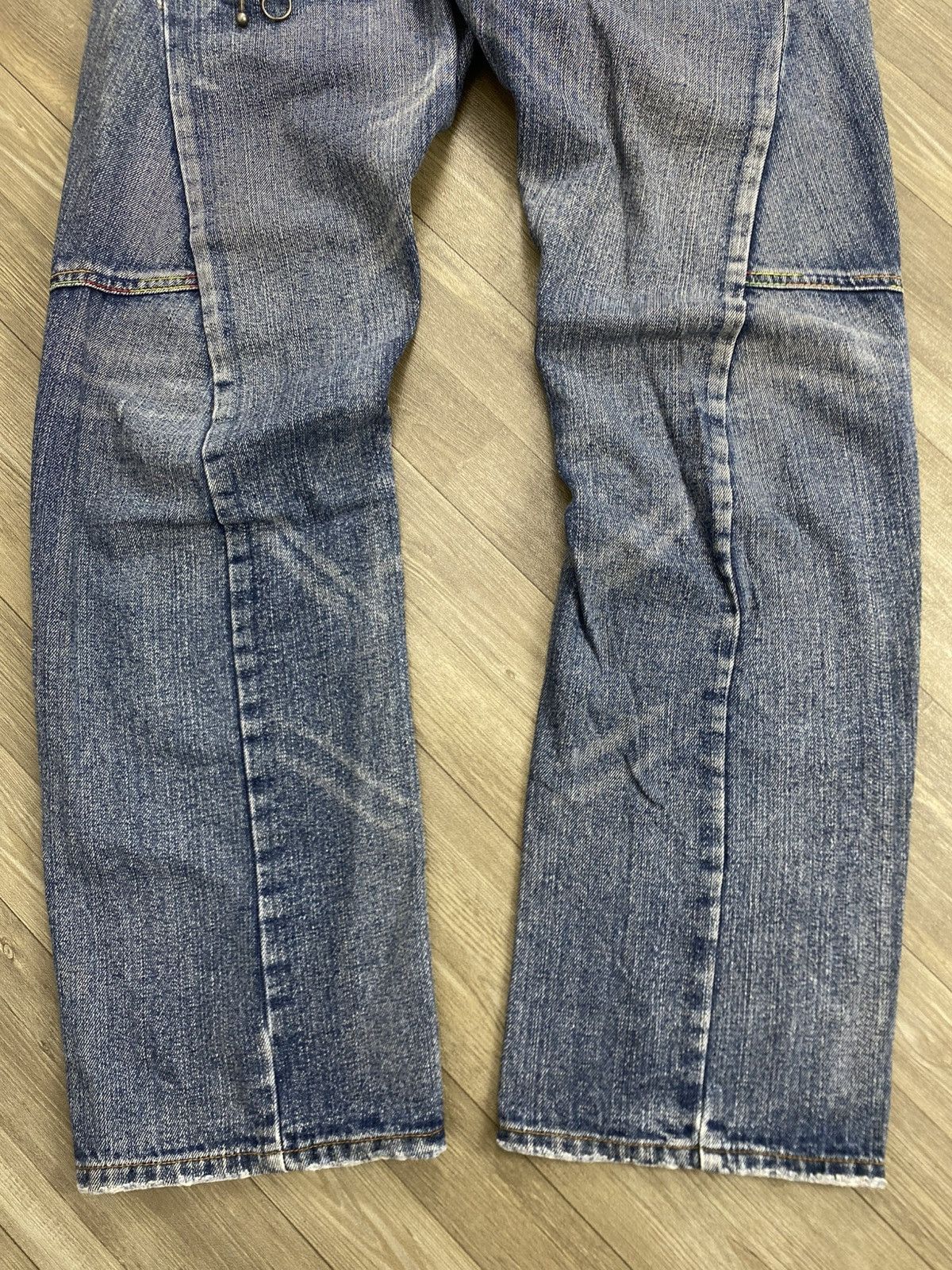 If Six Was Nine 2000s Breathmint Double Waist Multi Zipper Faded Lgb Jeans Size US 30 / EU 46 - 9 Thumbnail