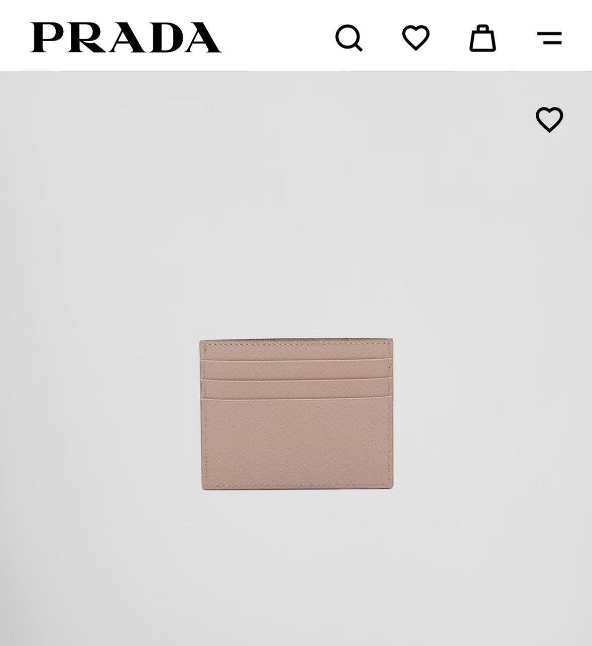 Prada Saffiano Leather Card Holder Size ONE SIZE - 2 Thumbnail