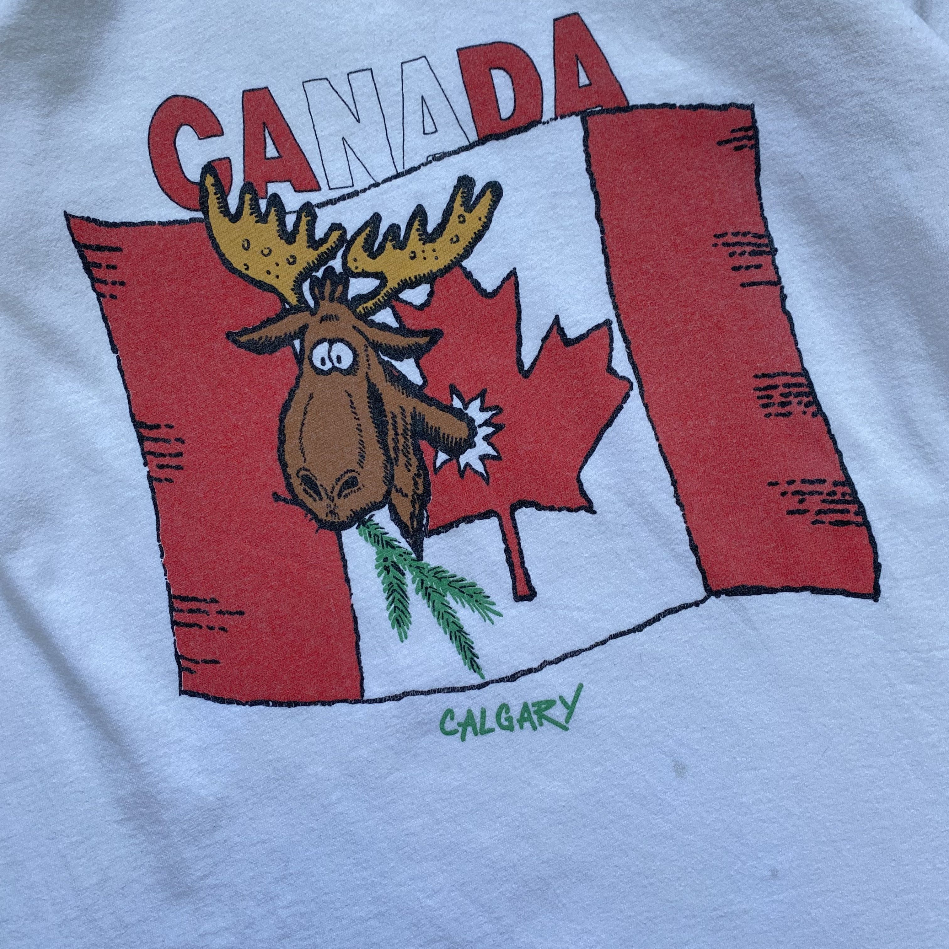 Fruit Of The Loom 🇨🇦 Vintage 90s Canada tee Moose big logo Size US M / EU 48-50 / 2 - 4 Thumbnail