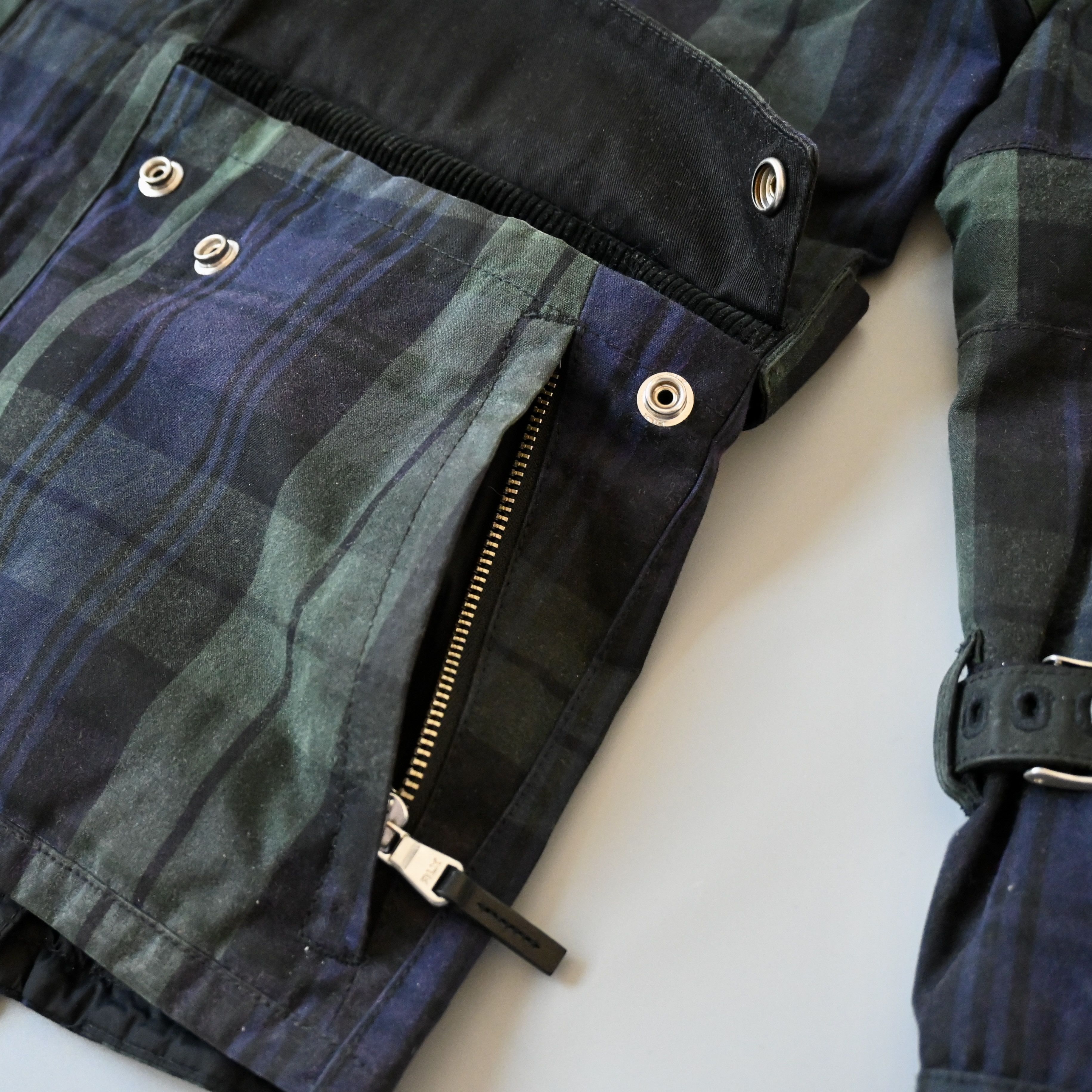 RLX Ralph Lauren VTG 2010s RLX Ralph Lauren waxed cotton belted biker jacket Size US L / EU 52-54 / 3 - 13 Thumbnail