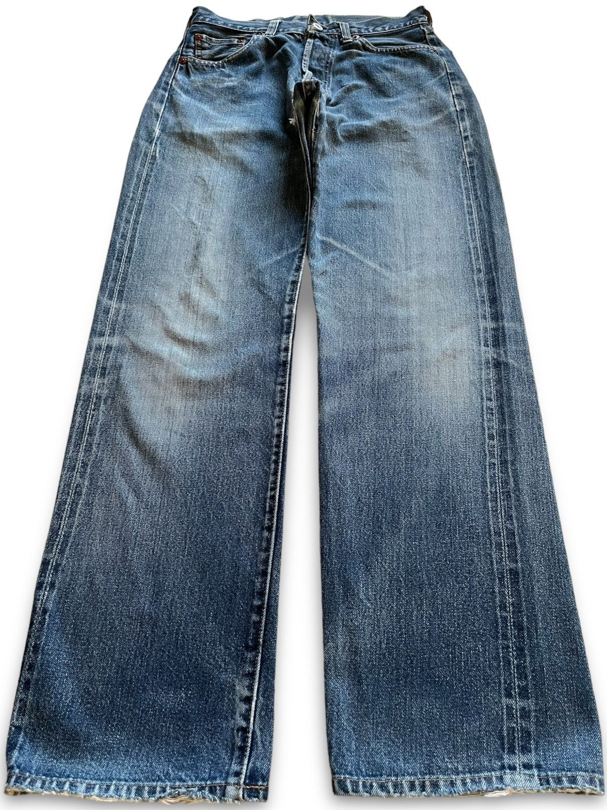 Levi's Vintage USA 80s Levis 501 Big E Selvedge Button 555 Jeans Size US 27 - 2 Thumbnail