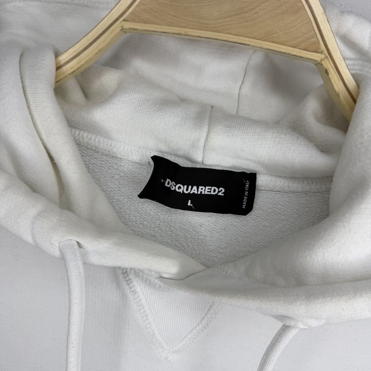 Dsquared2 Vintage White Sweatshirt Hoodie Print Big Logo Dsquared2 Size US L / EU 52-54 / 3 - 5 Thumbnail