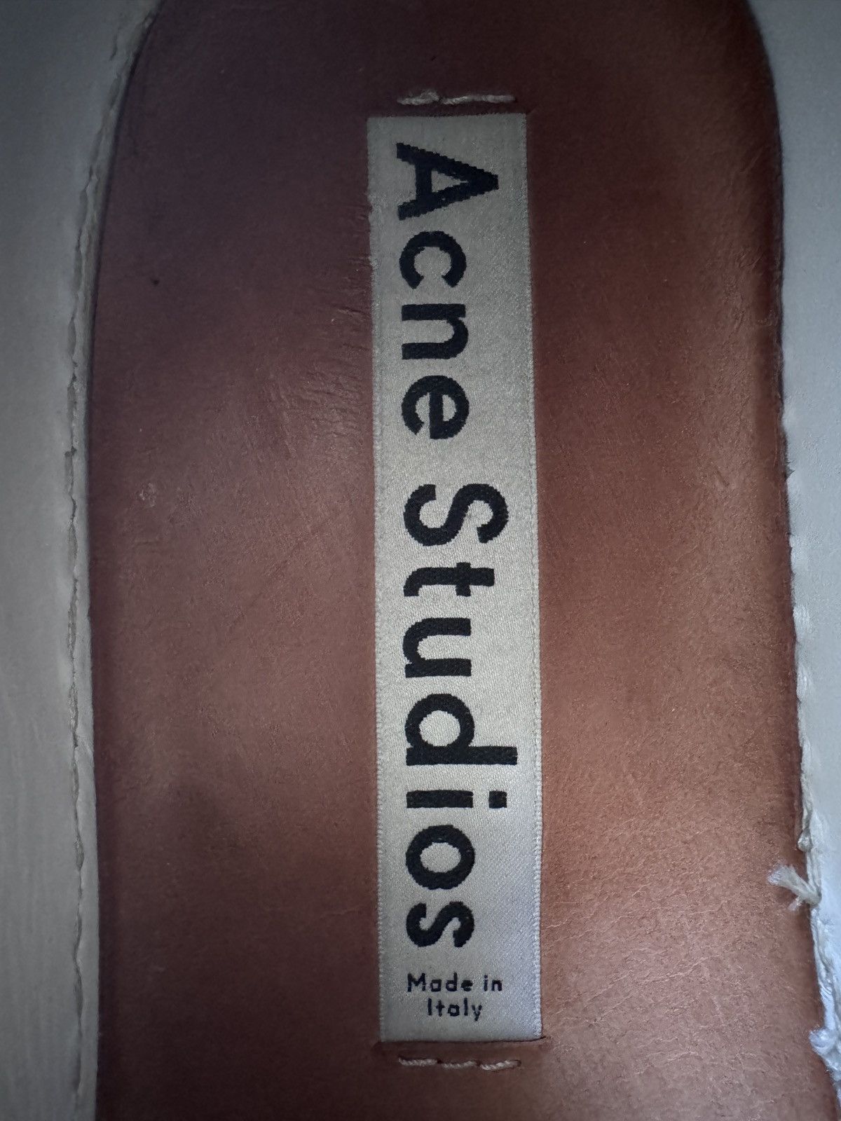 Acne Studios Acne Studios White Leather Low Top Sneakers Size 8 Size US 8 / EU 41 - 3 Thumbnail