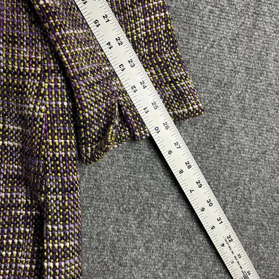 Chicos Chico's Blazer Womens 1 Knit Multicolor Open Front Metallic Size ONE SIZE - 6 Thumbnail