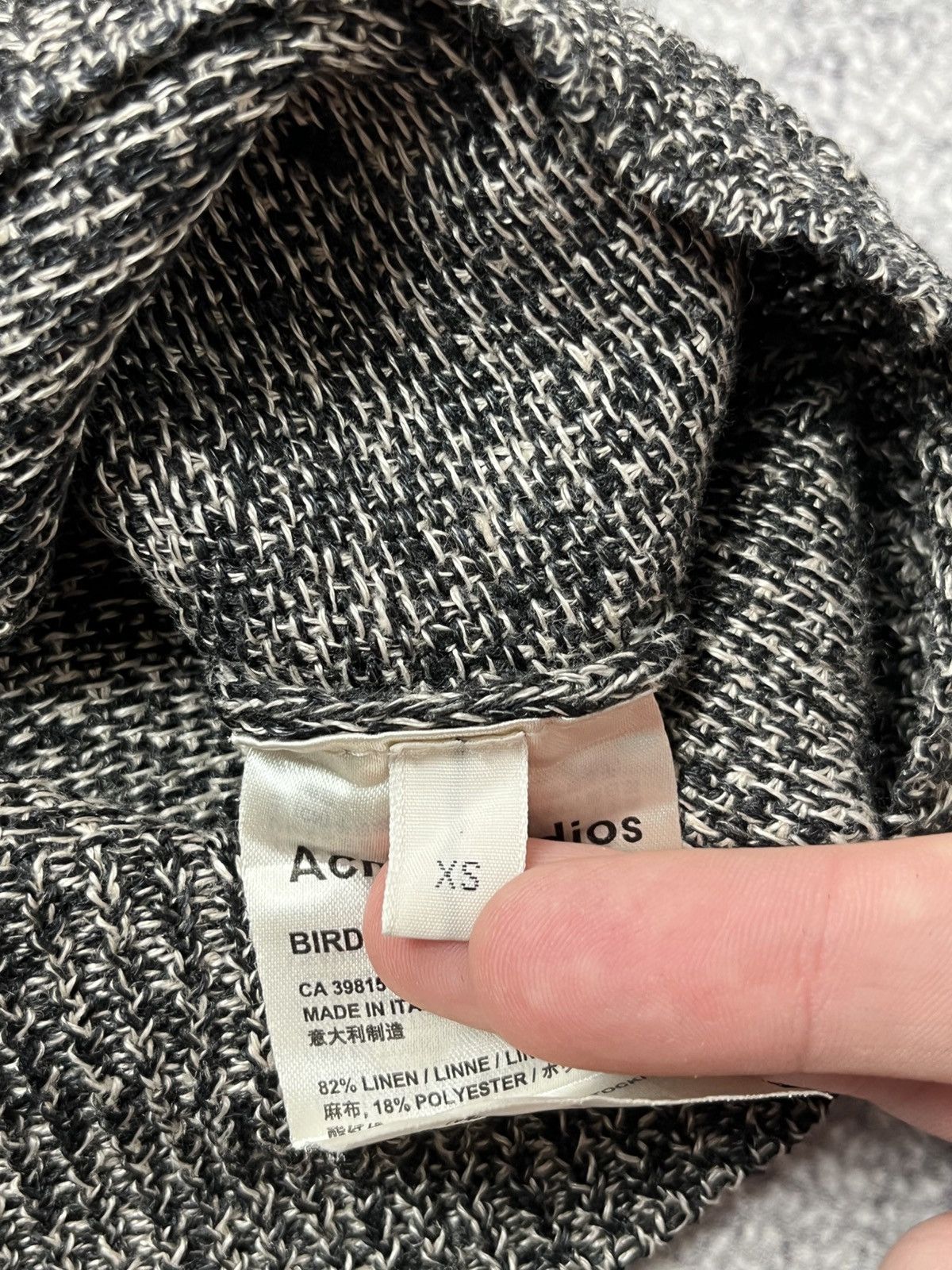 Acne Studios 🔥SS14 Acne Studios Bird Linen Mix Boxy Cropped Sweater Size XS / US 0-2 / IT 36-38 - 9 Thumbnail