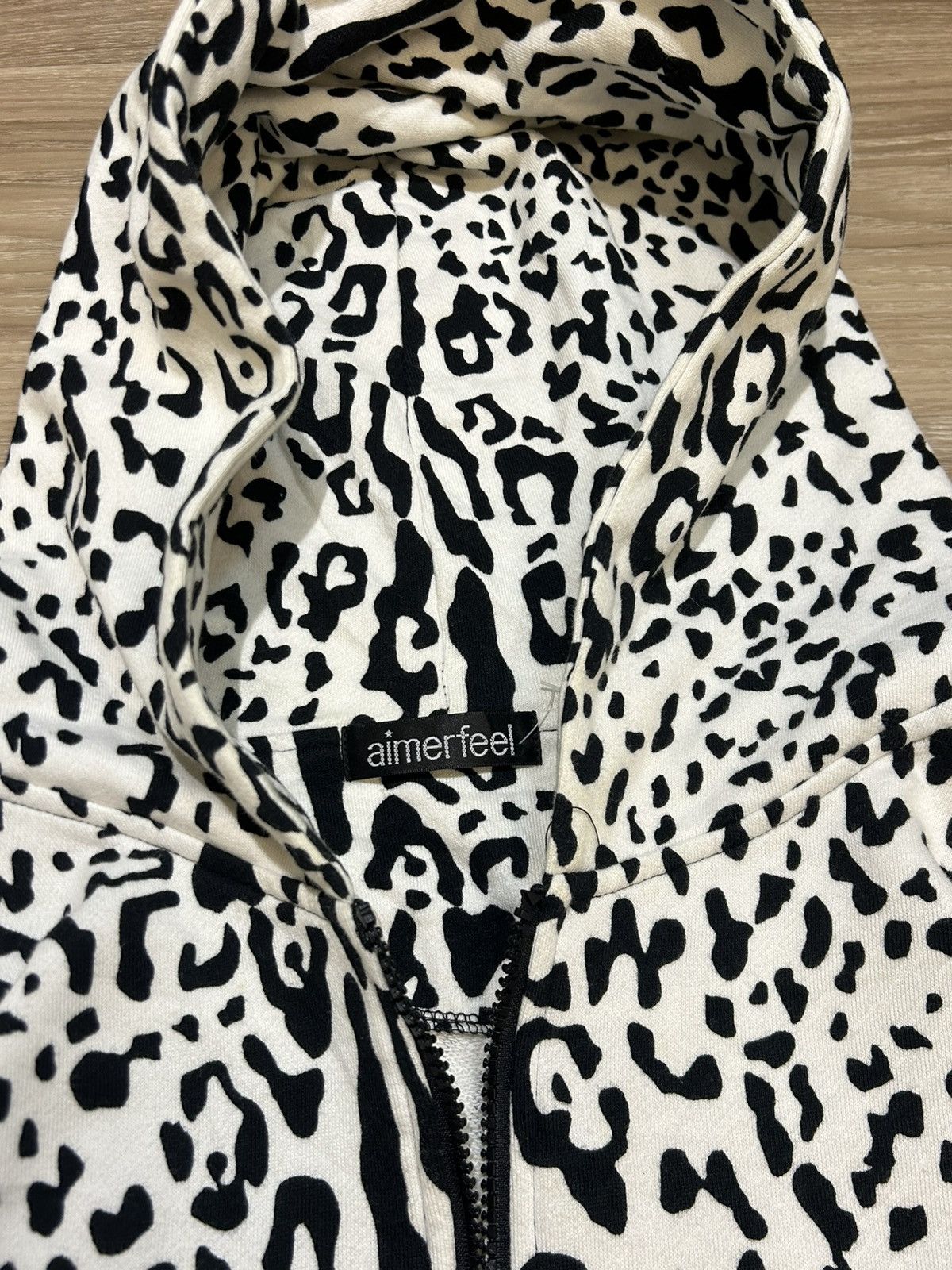 Japanese Brand Aimerfeel Archive Japan Leopard Print Full-Zip Hoodie Size US M / EU 48-50 / 2 - 6 Thumbnail
