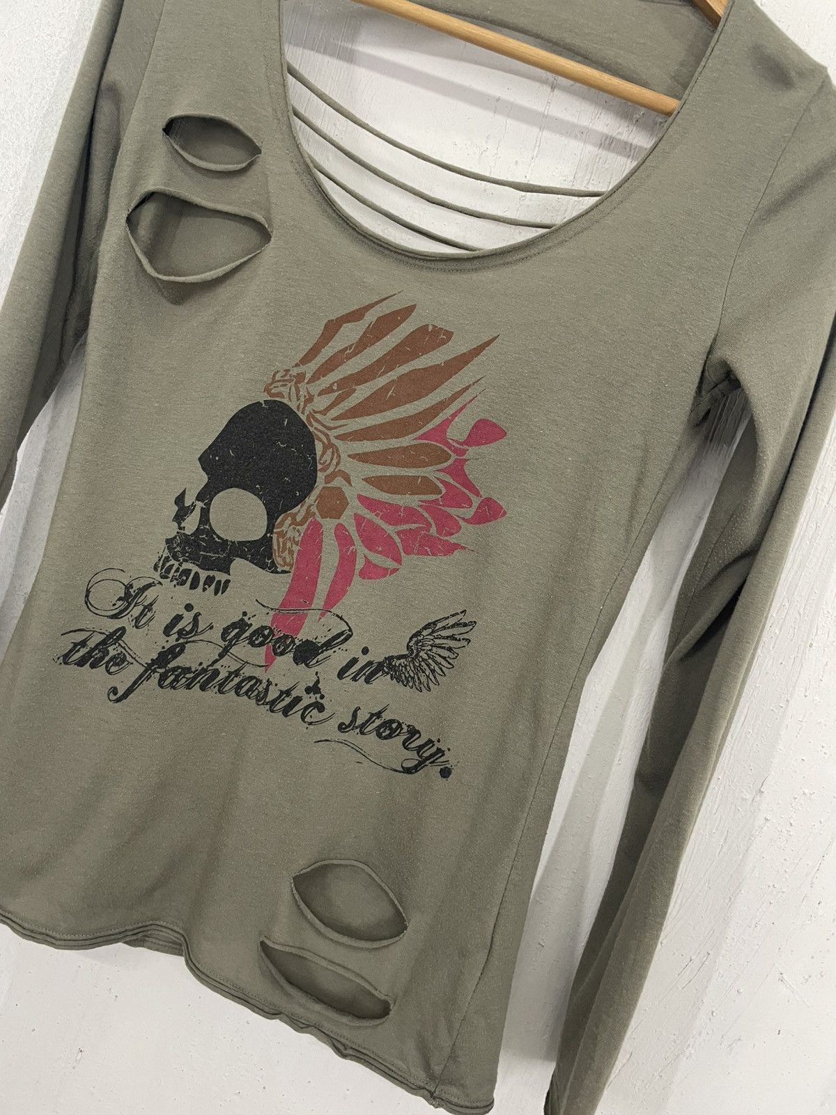 If Six Was Nine × Japanese Brand Lead Skull Apache Distressed 14th Addiction Style Y2K Size US M / EU 48-50 / 2 - 6 Thumbnail