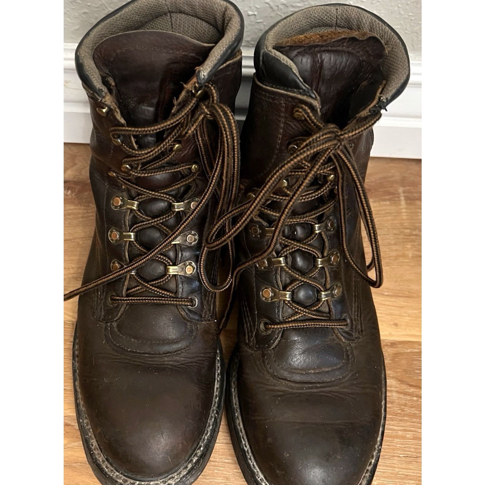 Vintage Red Wing 964 Work Boots Men's Size 8.5 D Soft Toe Brown Leather Made in USA Size US 9 / EU 42 - 6 Thumbnail