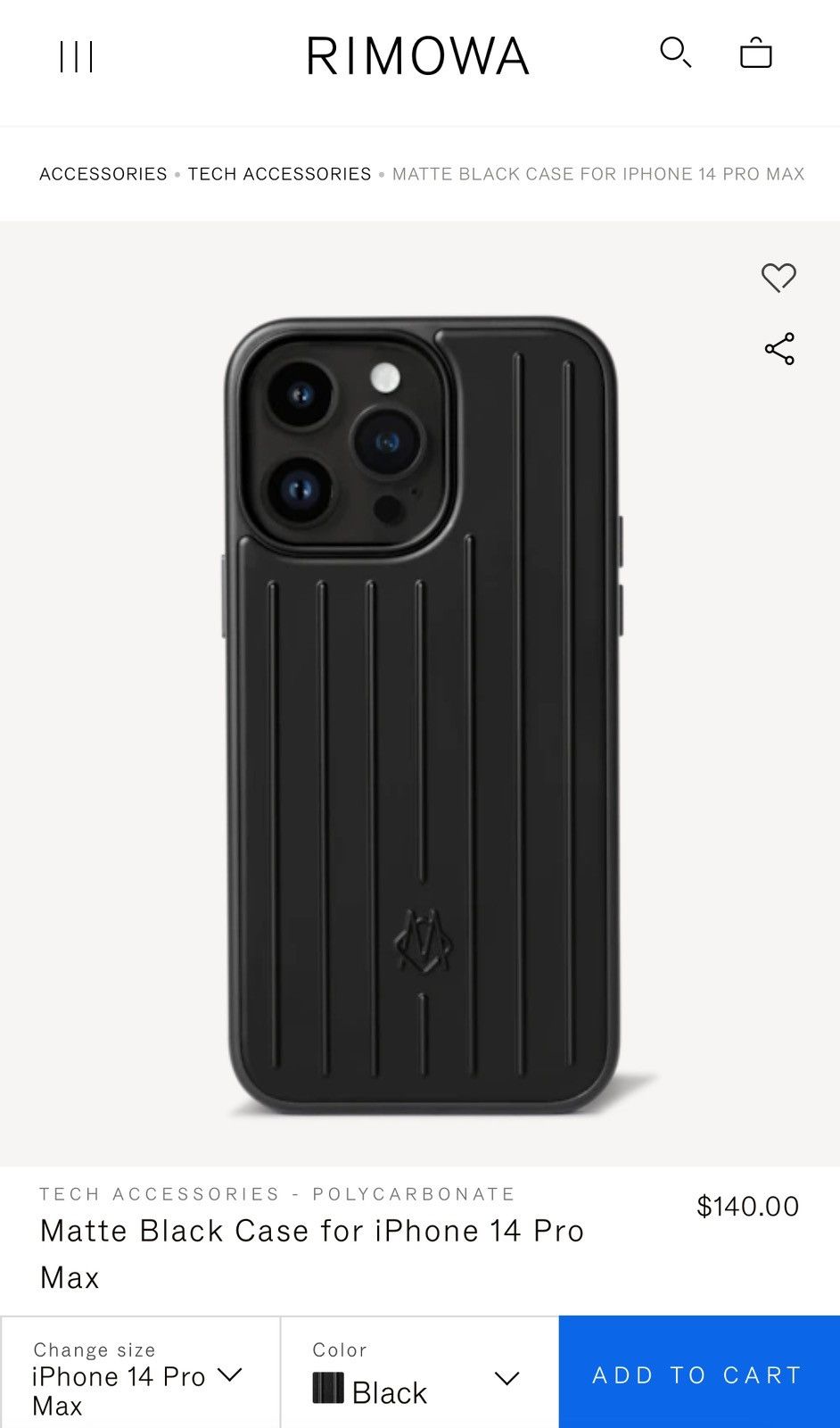 RIMOWA iPhone 14 Pro ケース マットブラック Amazon | [RIMOWA(リモワ)] iPhone 14 Pro MAX ケース