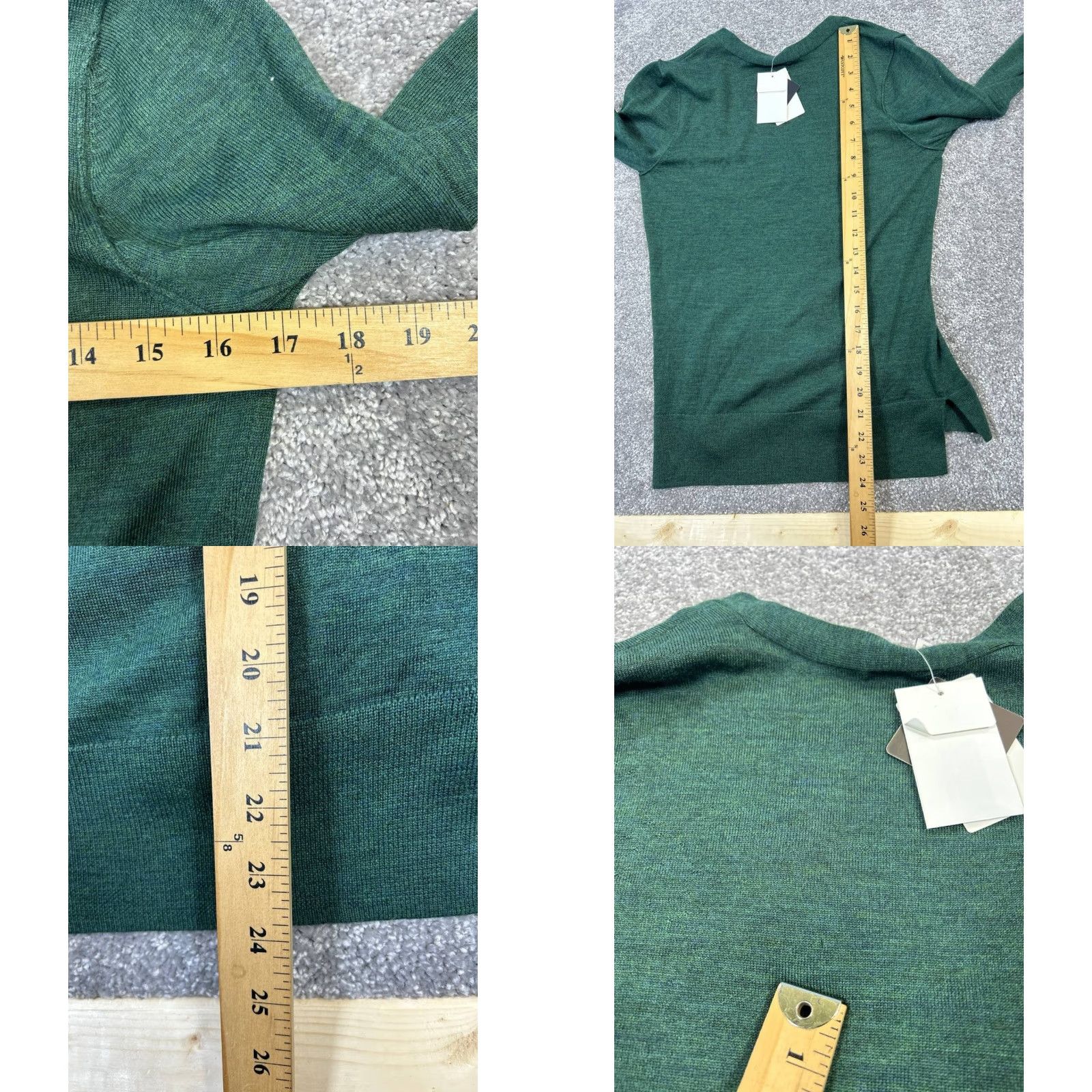 Vintage VINTAGE Halogen Women's Sweater Cardigan XS Petite Green Wool Knit Fall Autumn Women's Size XS / US 0-2 / IT 36-38 - 8 Thumbnail