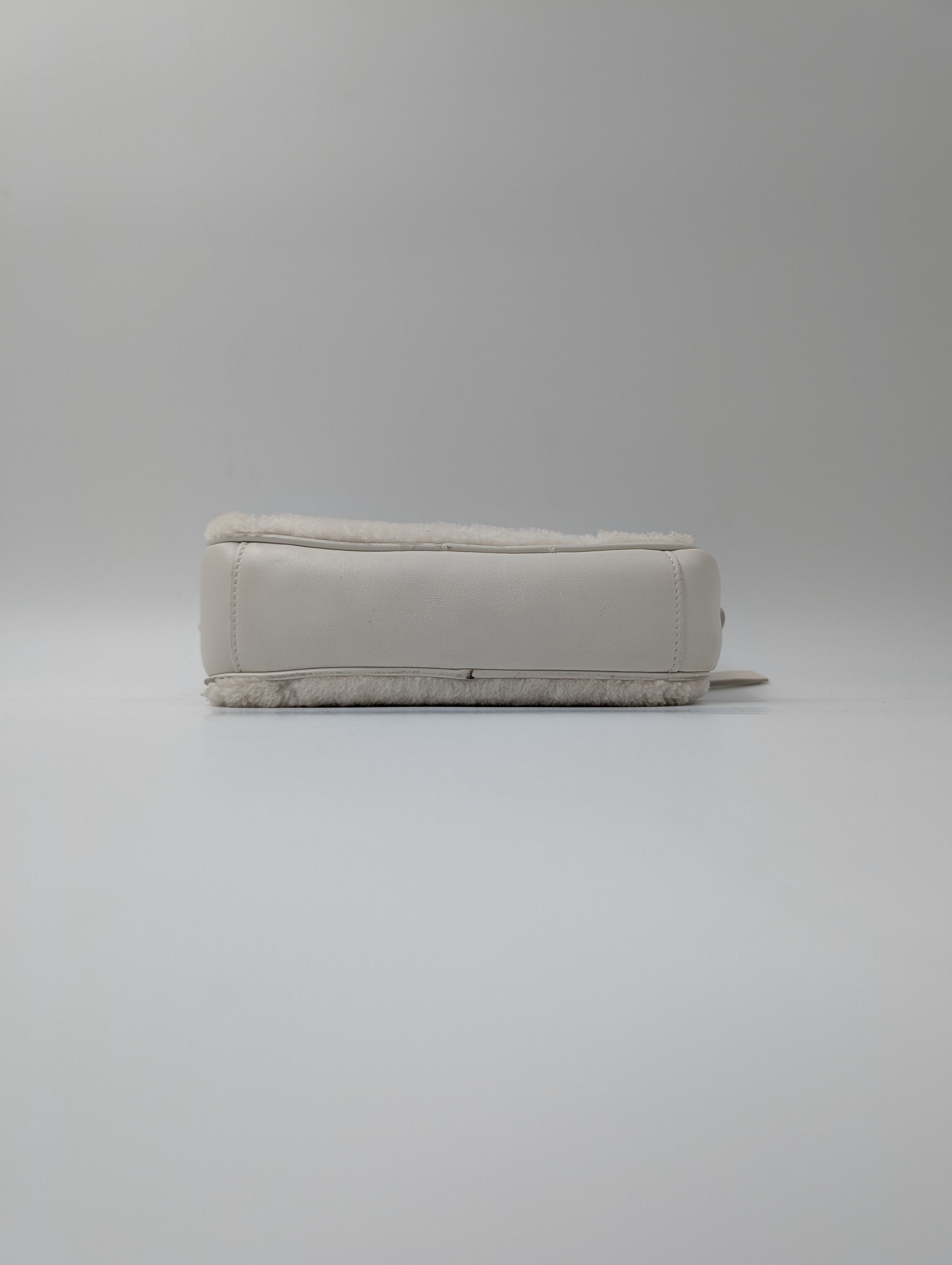 Miu Miu Leather Logo Crossbody Bag Sequin Embellished Shearling Size ONE SIZE - 6 Thumbnail