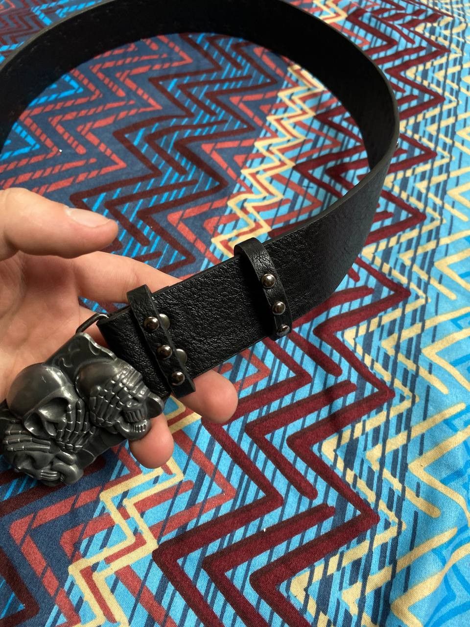 Japanese Brand × Vintage Vintage leather rhinestones belts BB Simon style punk y2k Size ONE SIZE - 6 Thumbnail