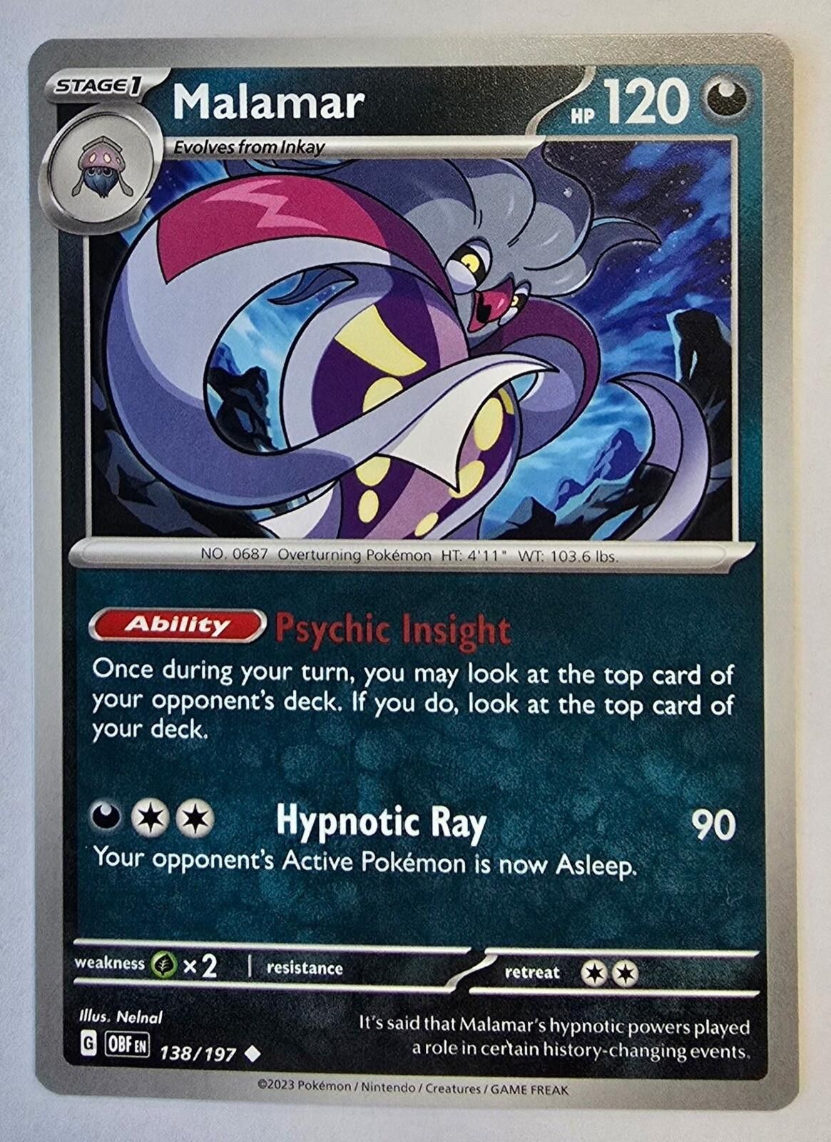 Pokemon Malamar #138/197 Size ONE SIZE - 1 Thumbnail