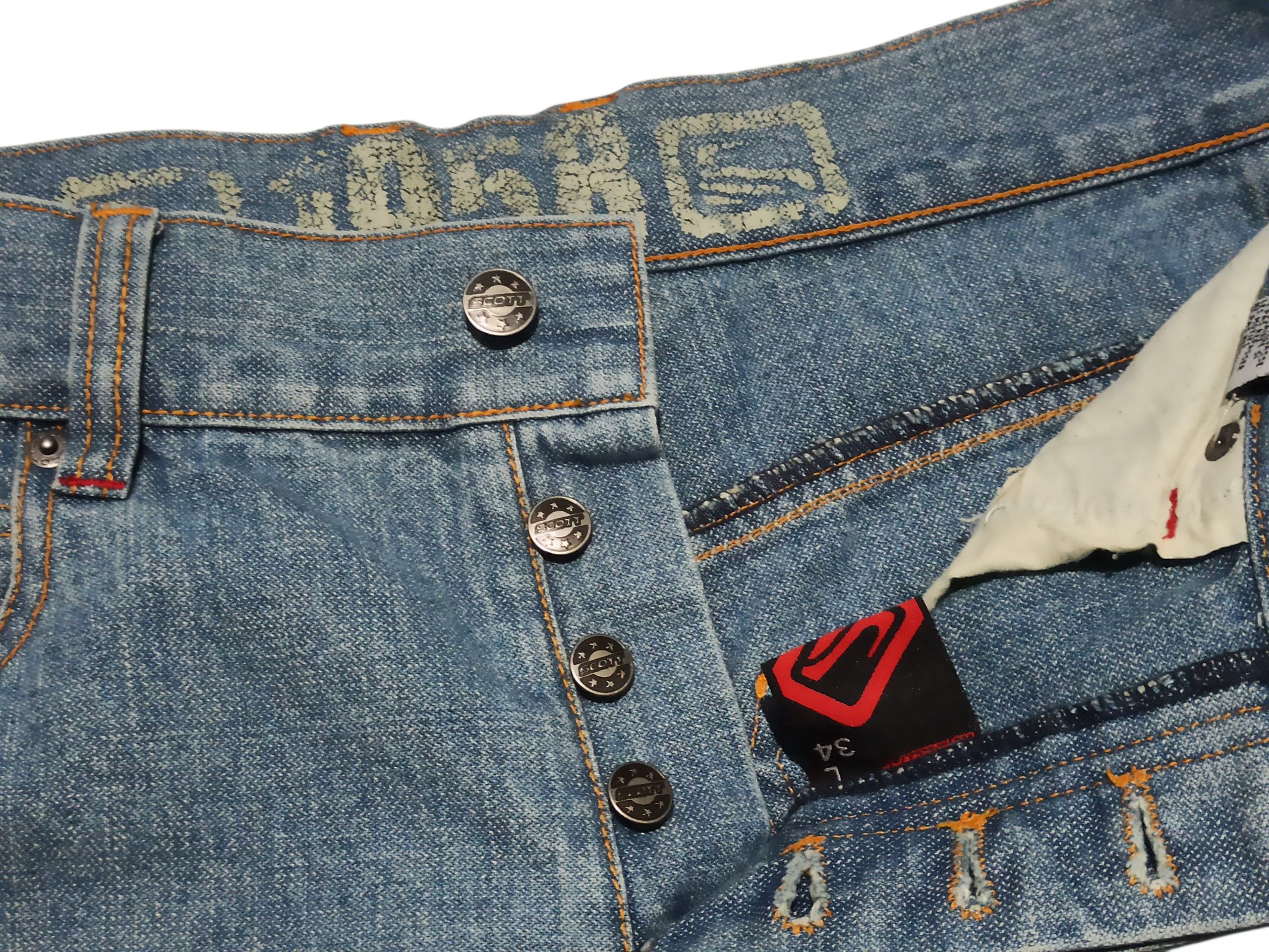 Other Scott 90s Vintage Baggy Light Wash Denim Jeans Y2K W34 Size US 34 / EU 50 - 3 Thumbnail