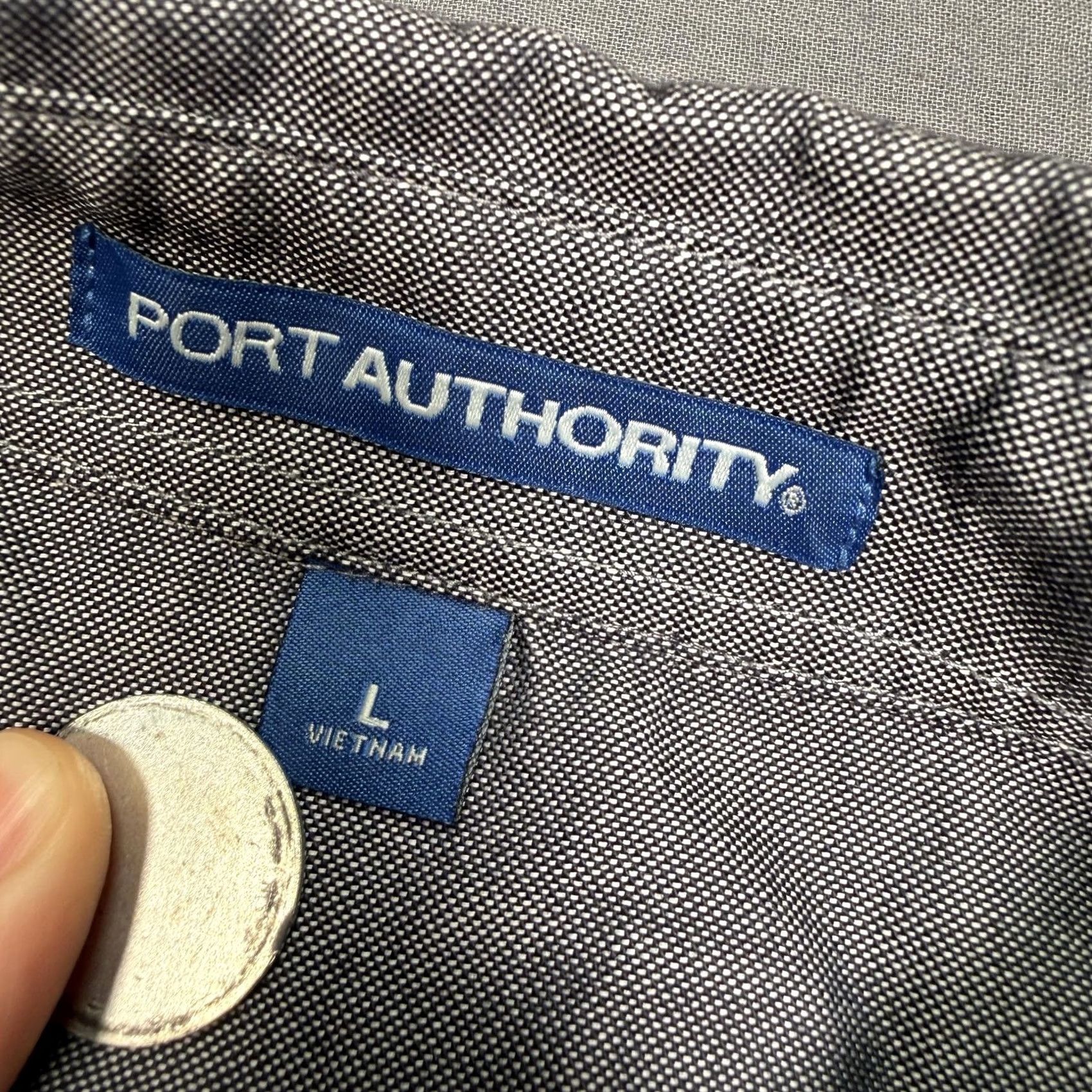 Port Authority Port Authority Shirt Mens Large Gray NHRA Embroidered Short Sleeve Button-Up Size US L / EU 52-54 / 3 - 3 Thumbnail
