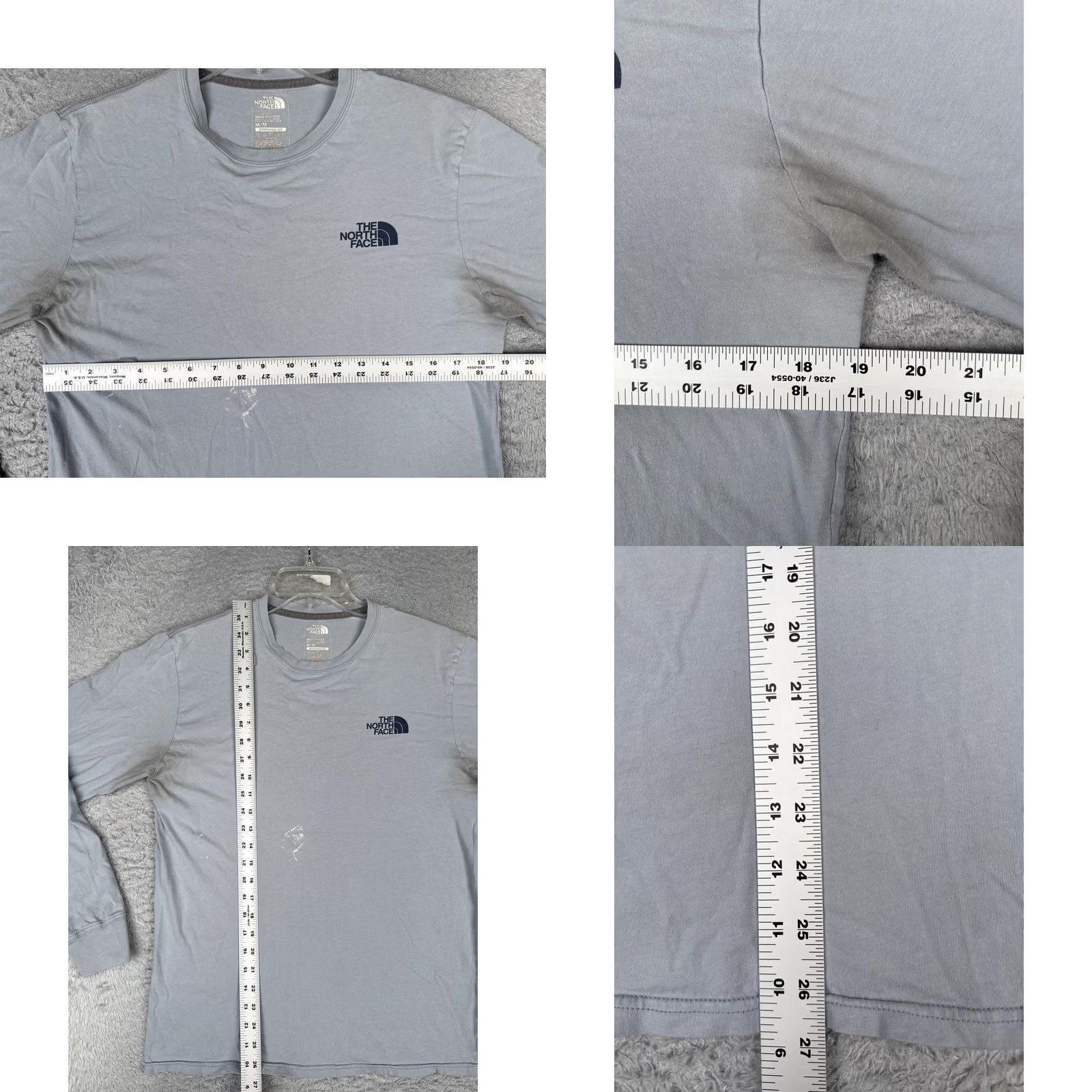 The North Face The North Face Mens Medium Gray Crew Neck Long Sleeve Box Logo Tagless Tee Size US M / EU 48-50 / 2 - 8 Thumbnail