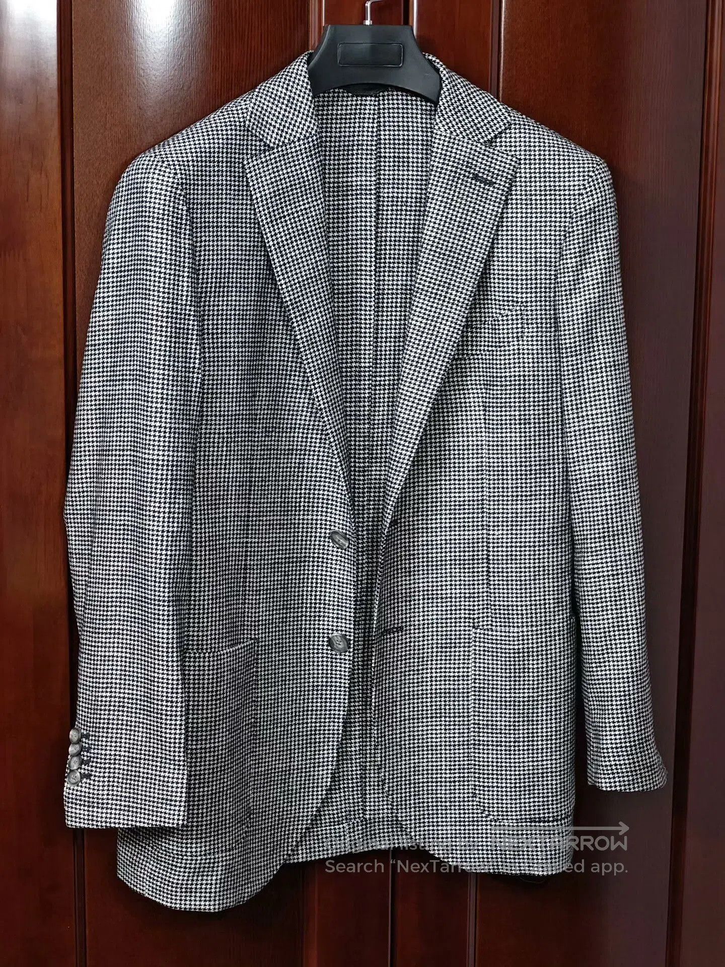 Italian Black and White Check Blazer.