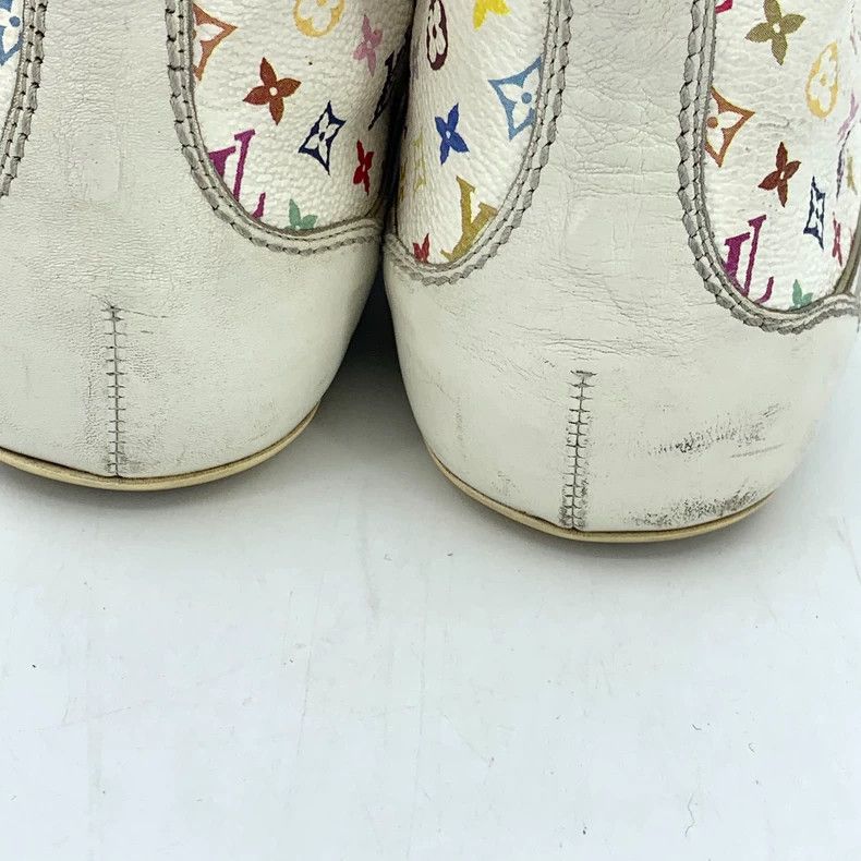 Louis Vuitton Louis Vuitton White logo print lace up casual sports shoes Size US 5.5 / EU 38 - 8 Thumbnail