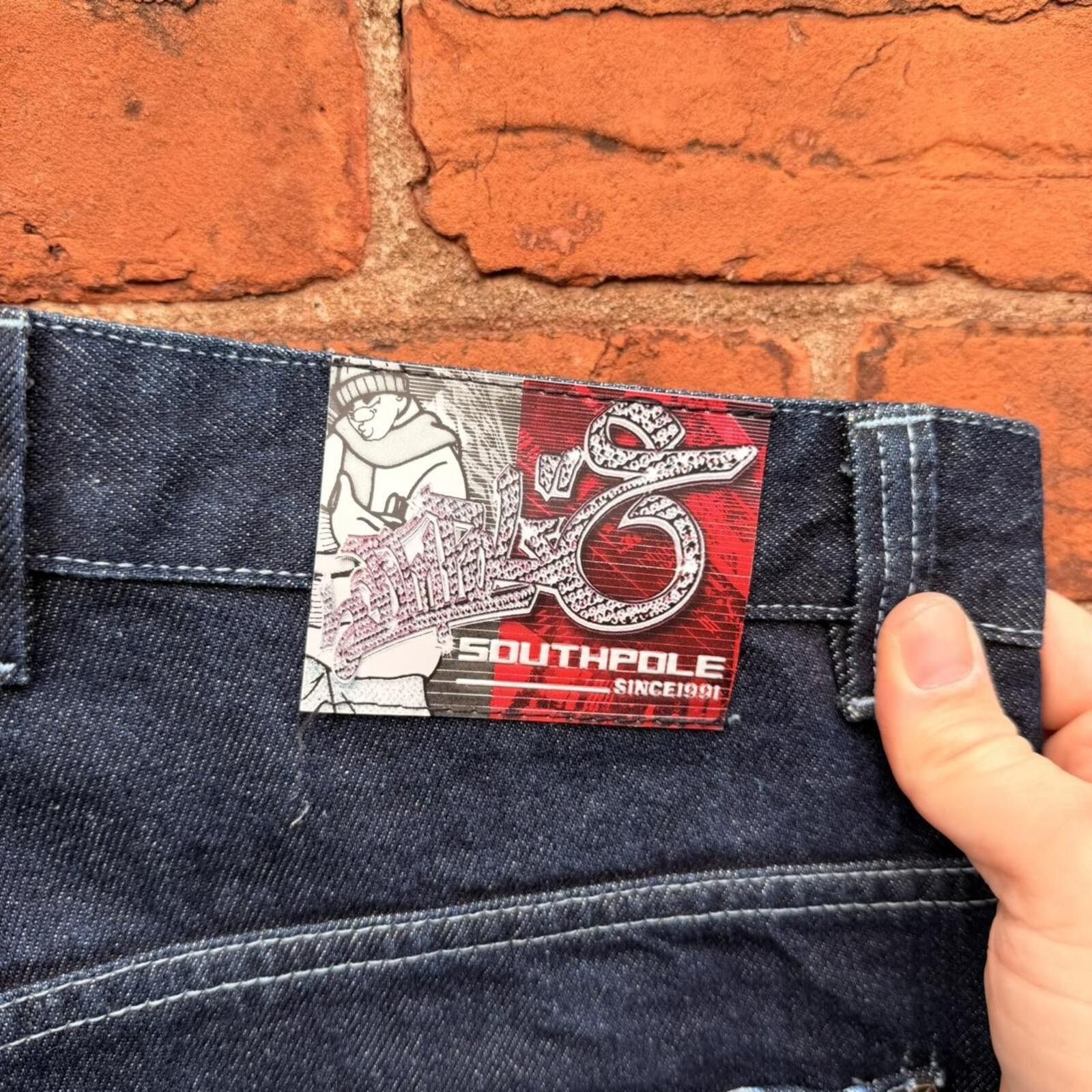 Southpole Vintage Southpole jeans embroidered 00s 32x34 south pole Size US 32 / EU 48 - 5 Thumbnail