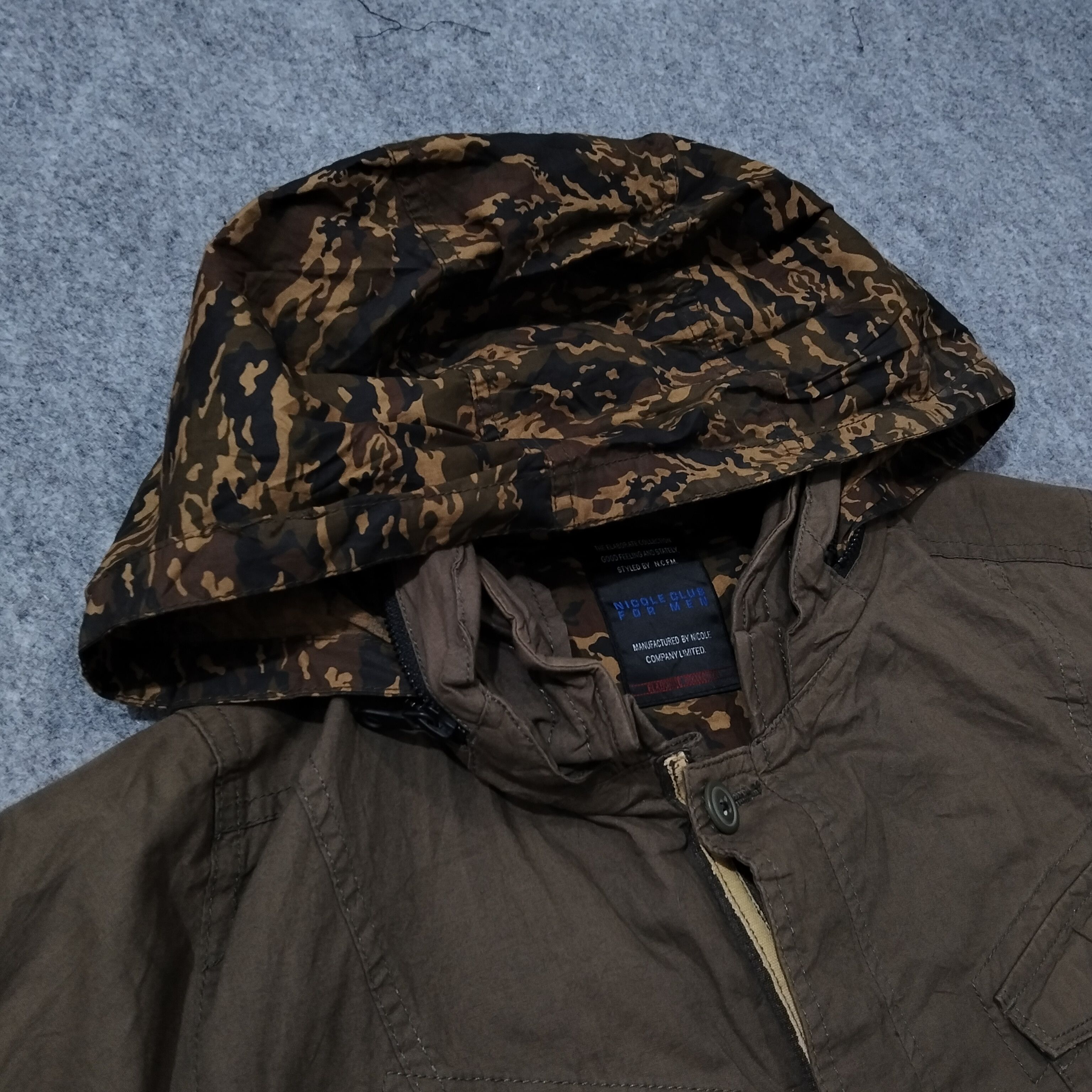 Japanese Brand × Nicole Club 🔥 90's Camo Hooded Parka Nicole Club for Men 🔥 Size US M / EU 48-50 / 2 - 3 Thumbnail