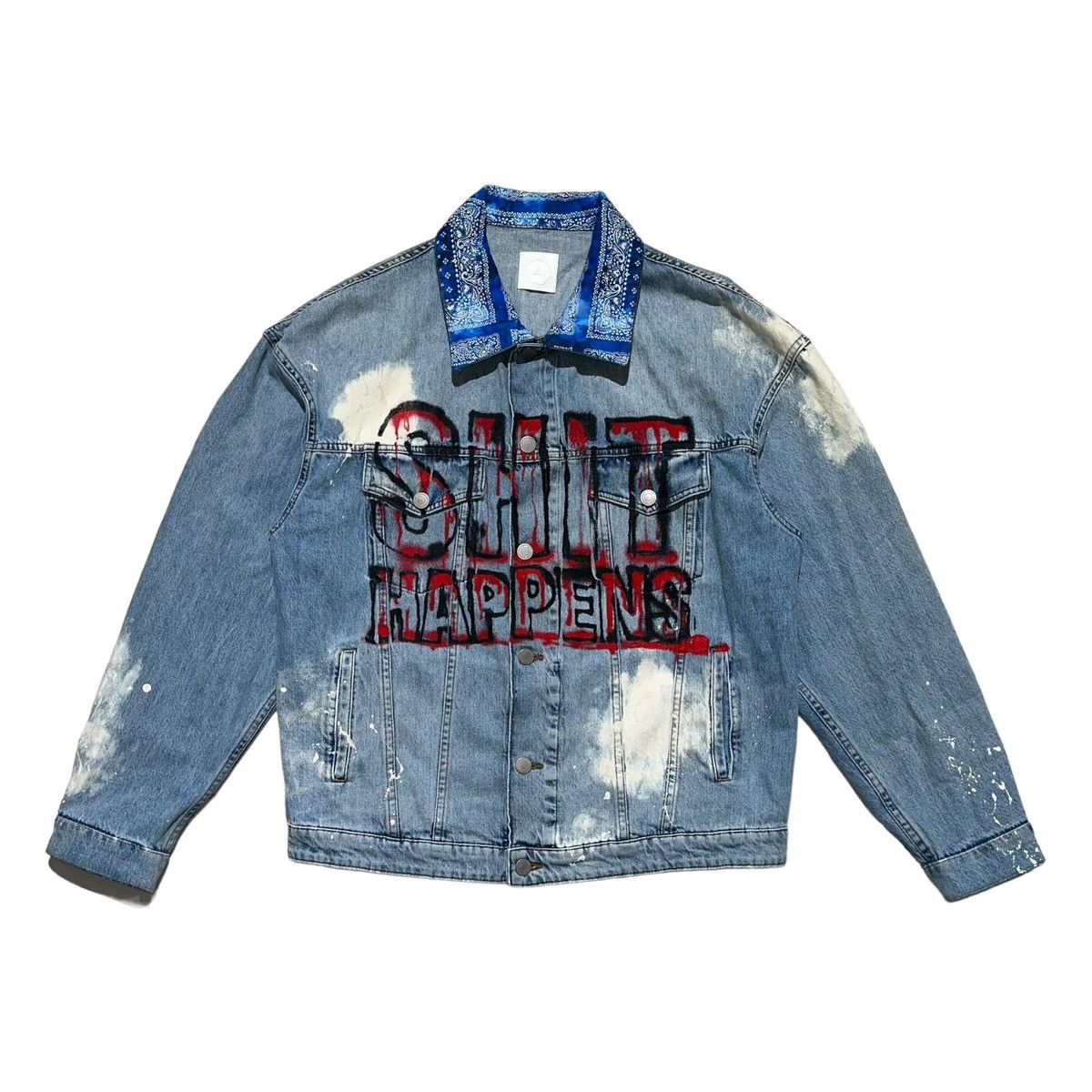 Alchemist Oversized “shit happens” himumimdead denim jacket Size US M / EU 48-50 / 2 - 2 Thumbnail