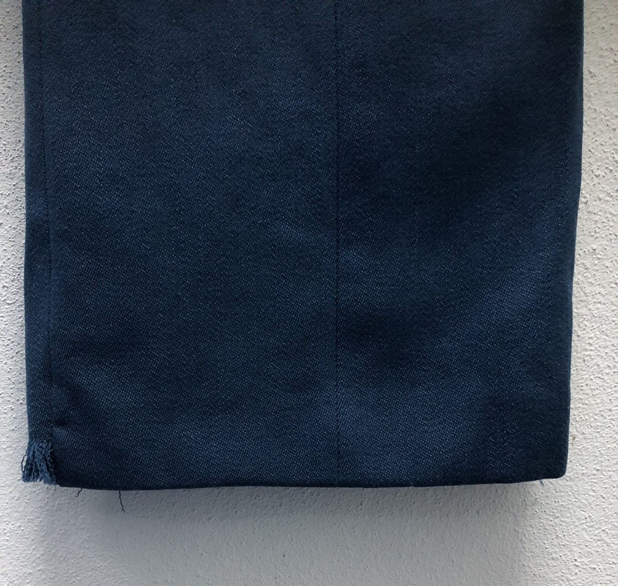 Vintage LIFE WITH FLOWERS Wool Wide-Leg Pants - Navy Blue (Size 1) Size US 28 / EU 44 - 9 Thumbnail