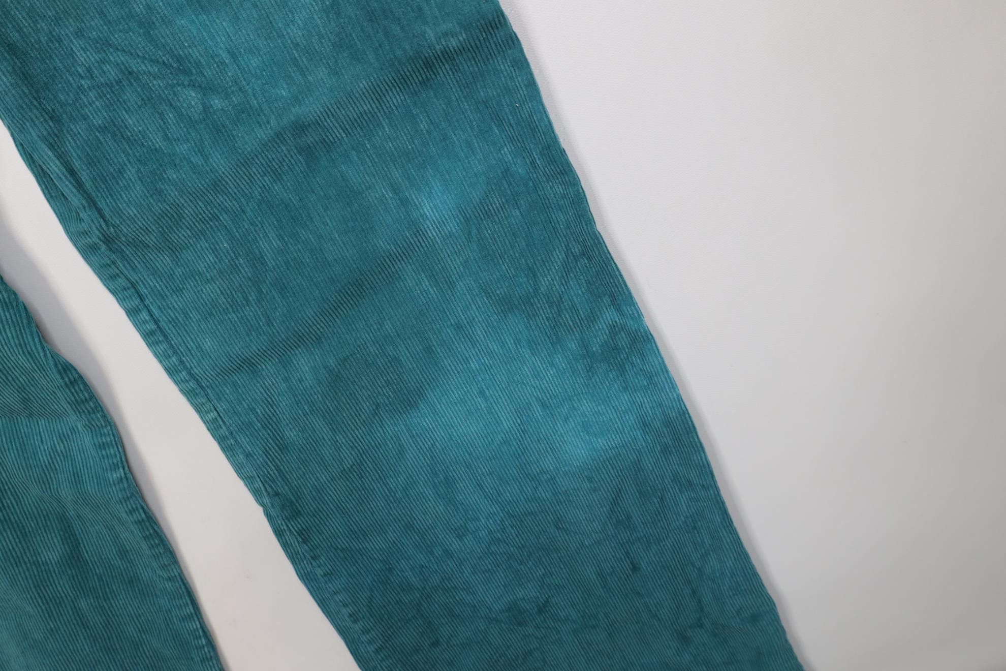 Vintage Vintage 70s Streetwear Corduroy Bell Bottoms Pants Teal Size 36" / US 14 / IT 50 - 6 Thumbnail