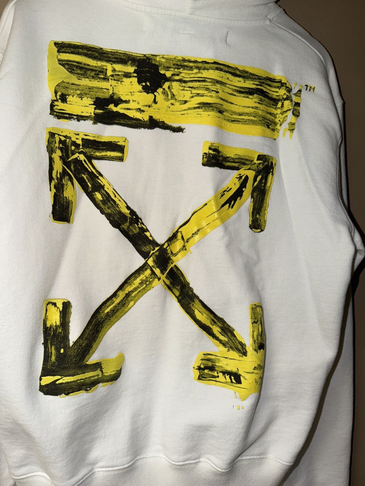 Off-White Size L - Off-White Acrylic Arrows Hoodie - White Size US L / EU 52-54 / 3 - 7 Thumbnail