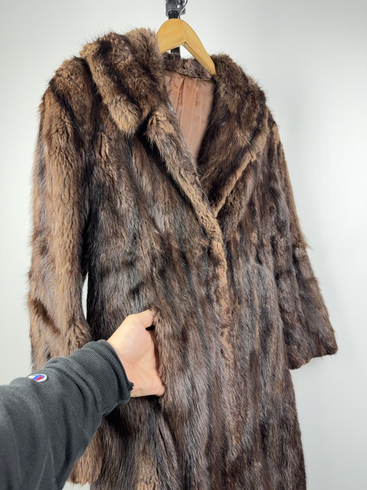 Japanese Brand Vintage Real Mink Fur Coat Brown Classic Long Jacket Size M / US 6-8 / IT 42-44 - 7 Thumbnail