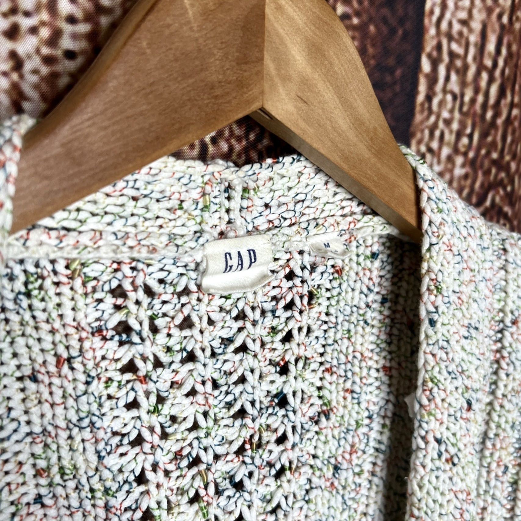 Gap Womens Gap Knit Multicolor Open Cardigan Medium Size M / US 6-8 / IT 42-44 - 2 Thumbnail