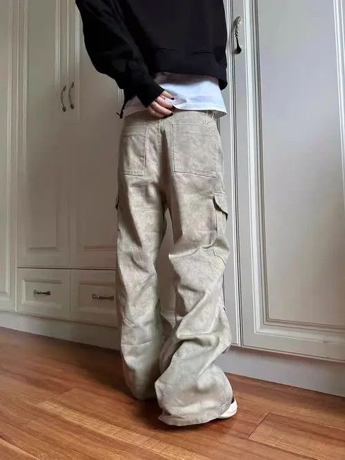 Japanese Brand Vintage Street Y2K Large Pocket Pleated Work Casual Pants Size US 28 / EU 44 - 5 Thumbnail