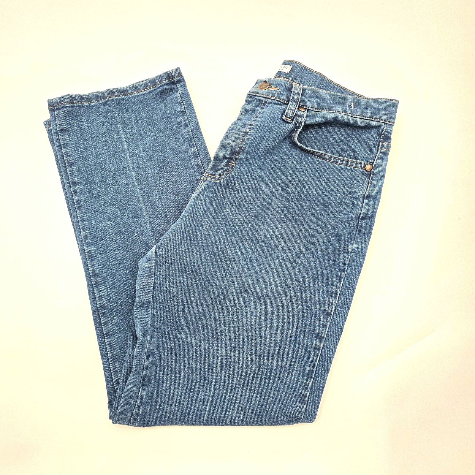 Lee Lee Blue Relaxed Fit Denim Jeans Pants 8 Petite Size 30" / US 8 / IT 44 - 2 Thumbnail