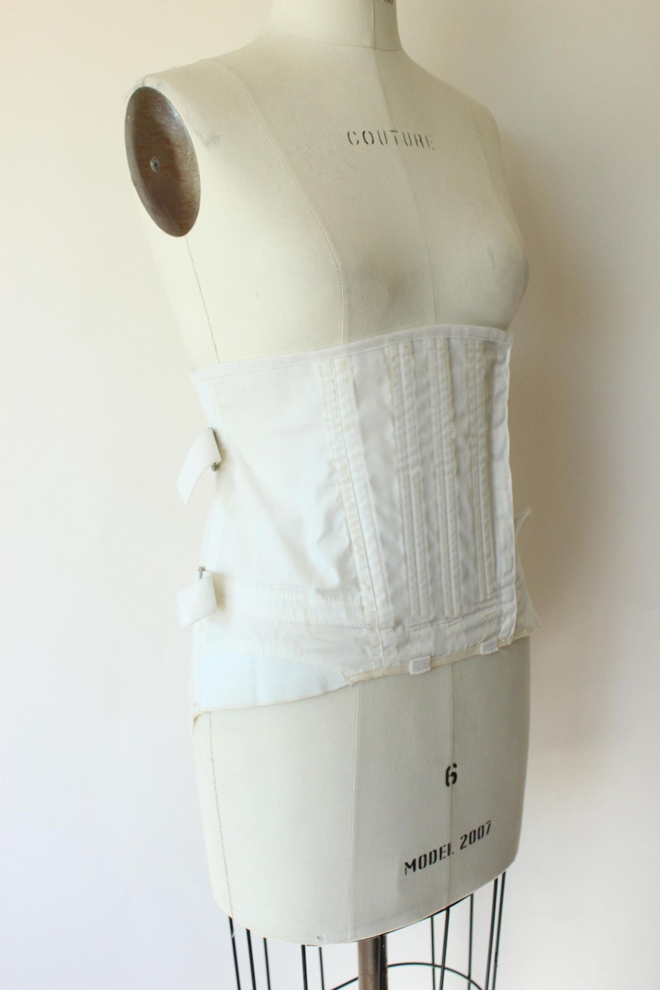 Vintage Vintage 1970s Boned Corset, Sears Medical Laced Girdle Suppo Size ONE SIZE - 6 Thumbnail