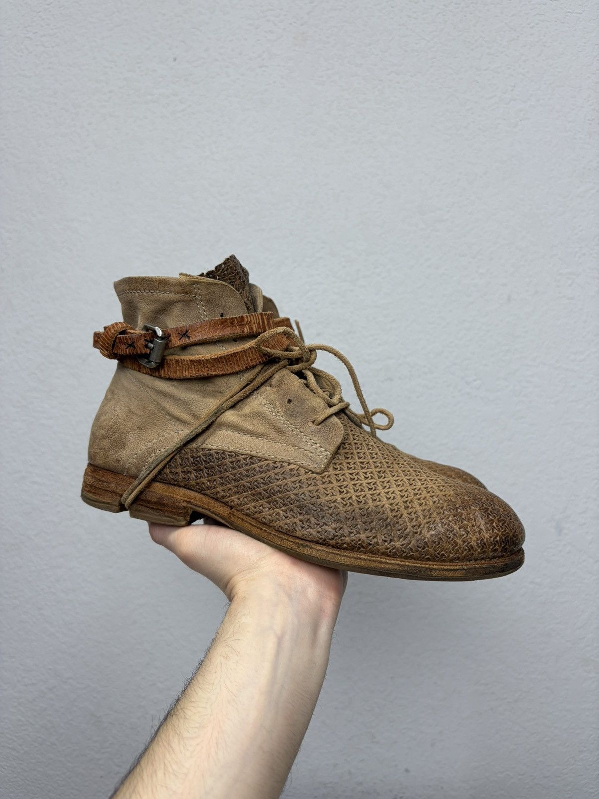 If Six Was Nine Vintage Italian AS 98 Heel Airstep Leather Biker Boots Size US 9 / EU 42 - 5 Thumbnail
