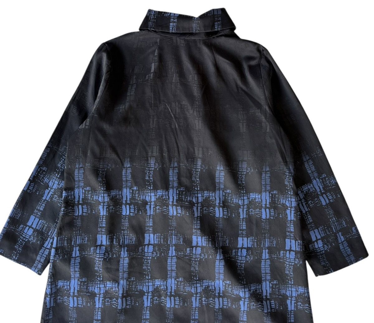 Gaultier Homme Objet × Jean Paul Gaultier 🔥GAULTIER HOMME OBJET ASYMMETRIC ABSTRACT BLUE PATTERN COAT Size US M / EU 48-50 / 2 - 7 Thumbnail