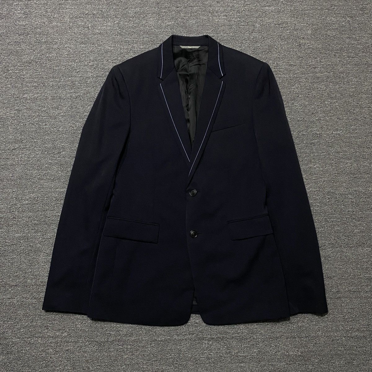 Dior Dior Homme AW06 Black Blazer Jacket with Contrast Piping