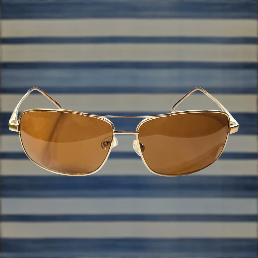 Calvin Klein Calvin Klein Sunglasses Unisex Aviator Frame Gold Full Rim R156S 718 UV400 Polarized Brown Lens Size ONE SIZE - 1 Thumbnail