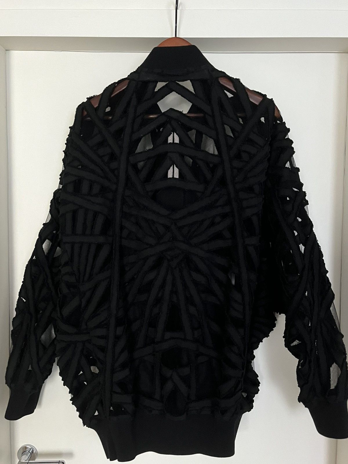 Rick Owens 3105€ Peter Flight Bomber Jacket Tulle 🆕 Size L / US 10 / IT 46 - 21 Thumbnail