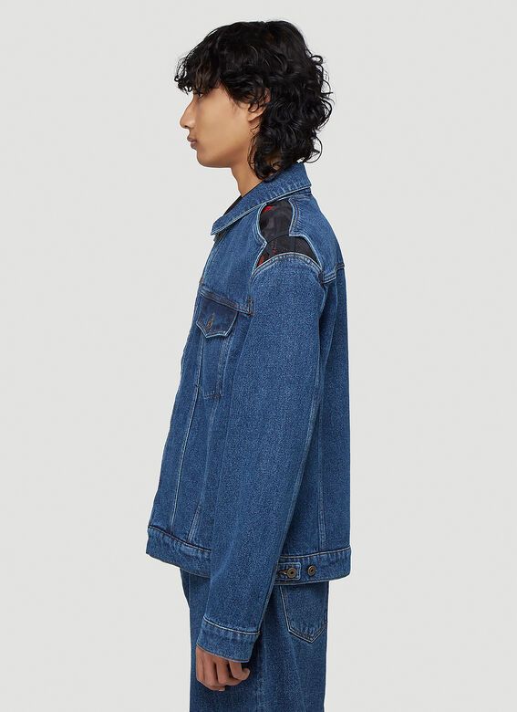 Y/Project Blue Layered Denim Jacket with Cut Outs Size US S / EU 44-46 / 1 - 3 Thumbnail
