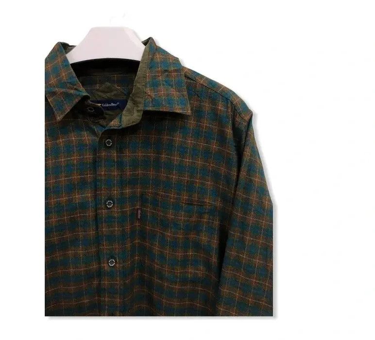Flannel × Golden Bear Vintage Golden Bear Plaid Tartan Flannel Shirt 👕 Size US L / EU 52-54 / 3 - 2 Thumbnail