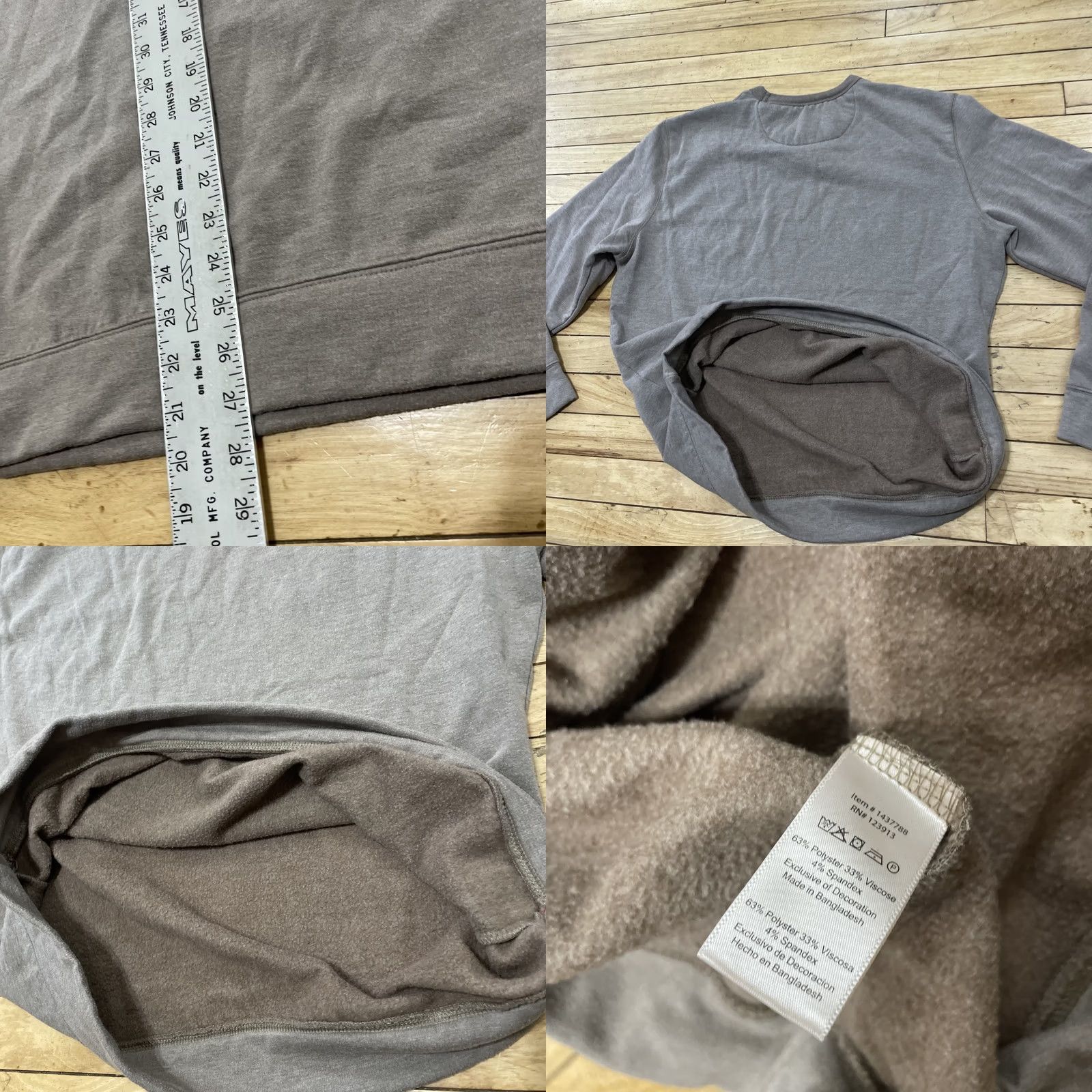 Vintage JACHS Lounge Sweater Men L Gray Tan Fleece Lined Sweatshirt Active Athleisure L Size US L / EU 52-54 / 3 - 8 Thumbnail