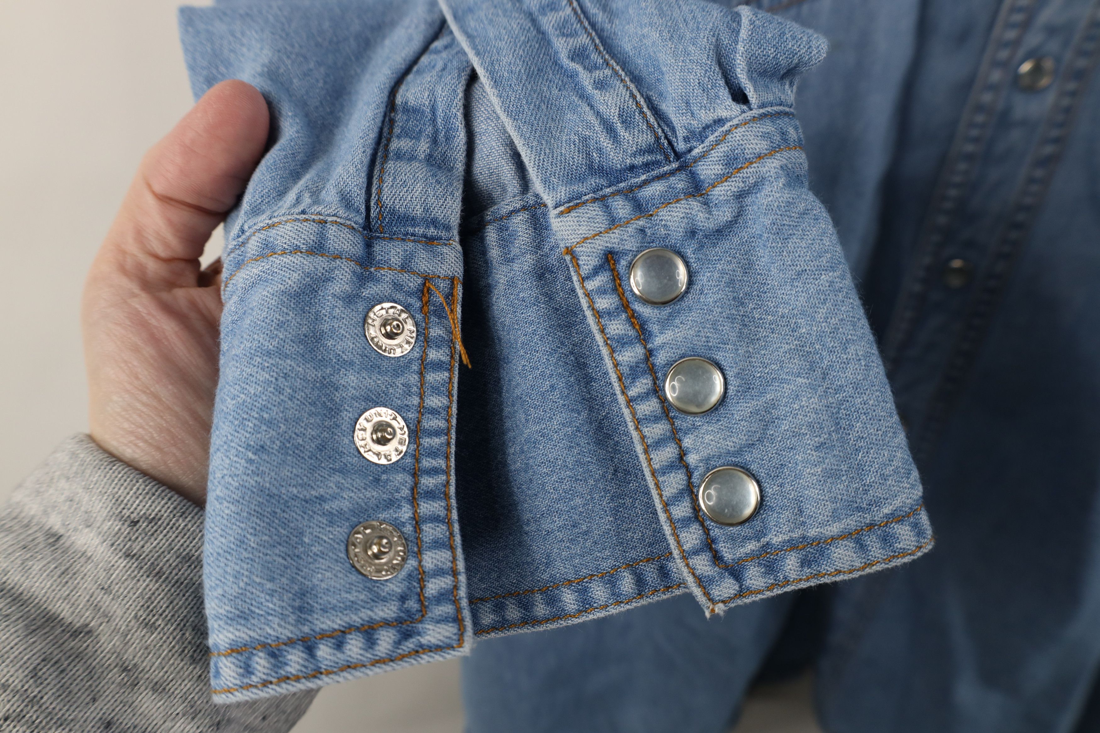 Vintage Vintage 90s Streetwear Cowboy Denim Snap Button Shirt Blue Size US XL / EU 56 / 4 - 6 Thumbnail